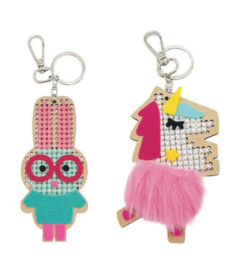 DMC Kids Kit Kruissteek sleutelhangers Flip & Flap