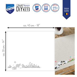 Placemat borduurkit - Schaapjes in de wei