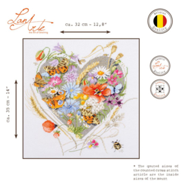 Lanarte borduurpakket - Bloemenhartje
