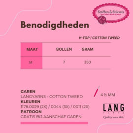 V-Top | Cotton Tweed LANGyarns