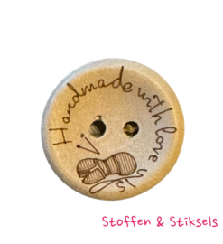 Knoop  Handmade with love ‘wolletje’ 20 mm