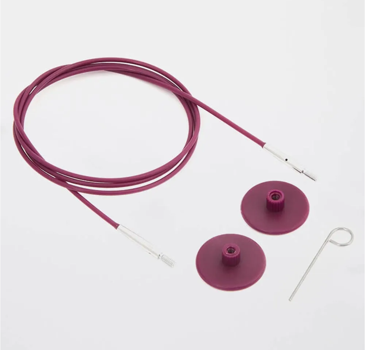Knit Pro kabel/draad paars 120cm - 10504