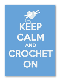 Kaart 'Keep calm and crochet on'
