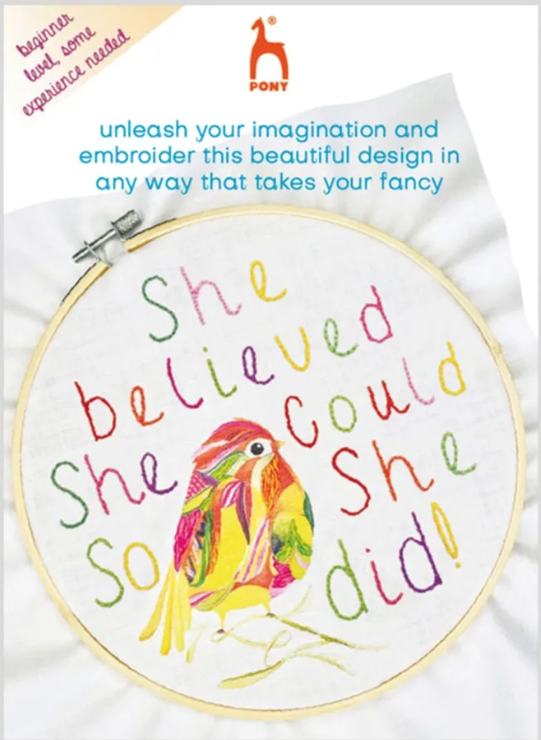 Pony Easy stitch borduurkit She believed