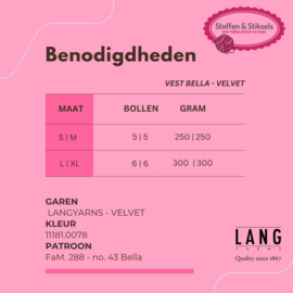 Vest Bella - Velvet by LANGyarns