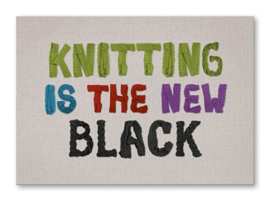 Kaart 'Knitting is the new Black'