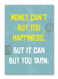 Kaart 'Money can't buy you happiness'