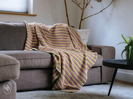 Comfy Granny Stripe Deken - Durable