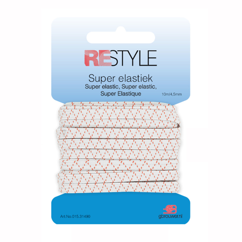 Restyle Super Elastiek 4,5mm - Wit