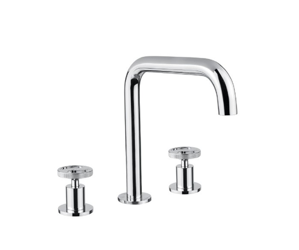 retro industriële wastafelmengkraan MB4512 van de serie 1950,  uitloop 20cm, chroom