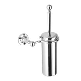 KMA44 toiletborstelhouder met keramische pot wandmodel, chroom