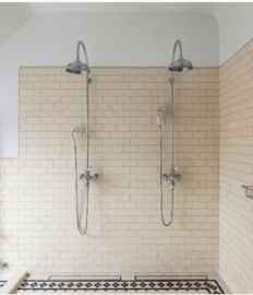 Klassieke douche thermostaatkraan TH006  in verouderd messing van Kenny & Mason