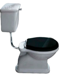 SLA0128b Landelijke toilet inclusief laaghangend reservoir, AO