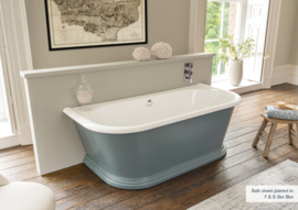 Klassiek back to wall bad KSB0030 inclusief verchroomde overloop, wit