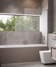 Badwand in 6 kleuren en met 5 soorten glas zonder stabilisatie stanng