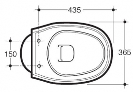 AR001 Toiletzitting Wit / Chroom voor KSTA /AR serie