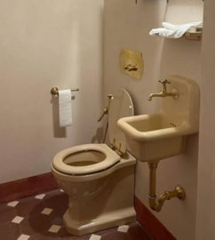 Retro staand Back to wall toilet BP922, wit