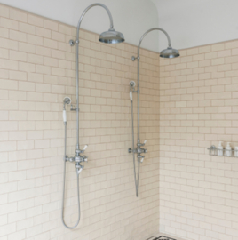 Klassieke douche thermostaatkraan TH006  in verouderd messing van Kenny & Mason