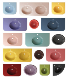 retro dubbele wastafel 120cm van de serie Romantica