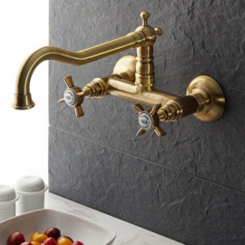 Klassieke keukenkraan wandmodel KS2252, chroom