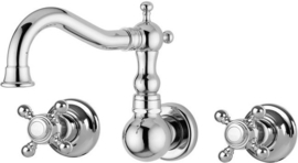 Klassieke inbouwkraan MB2220C chroom met draaibare uitloop, lengte 22cm