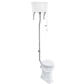 KSTHS001 hoekstopkraan voor Burlington toiletten en fonteintjes, chroom, witte plaat