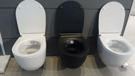 spoelrand vrij toilet Vignoni, wit, compleet MET witte soft close zitting