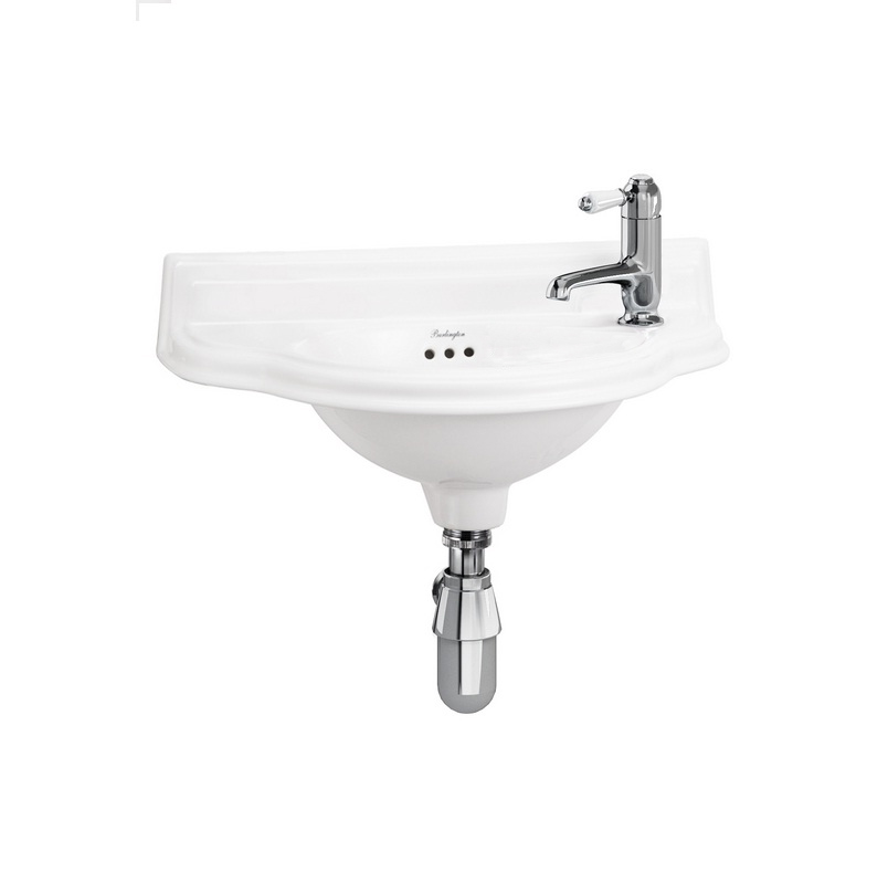 Klassieke fonteinkraan MB2164 met witte hendel, chroom
