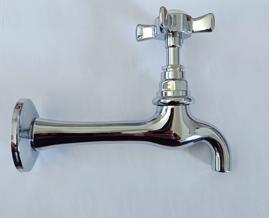 Klassieke fontein wandkraan MB1818C 15cm uitloop, chroom ( A.2.8 )