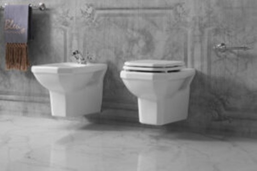 Klassiek wandtoilet 1920 retro model,wit