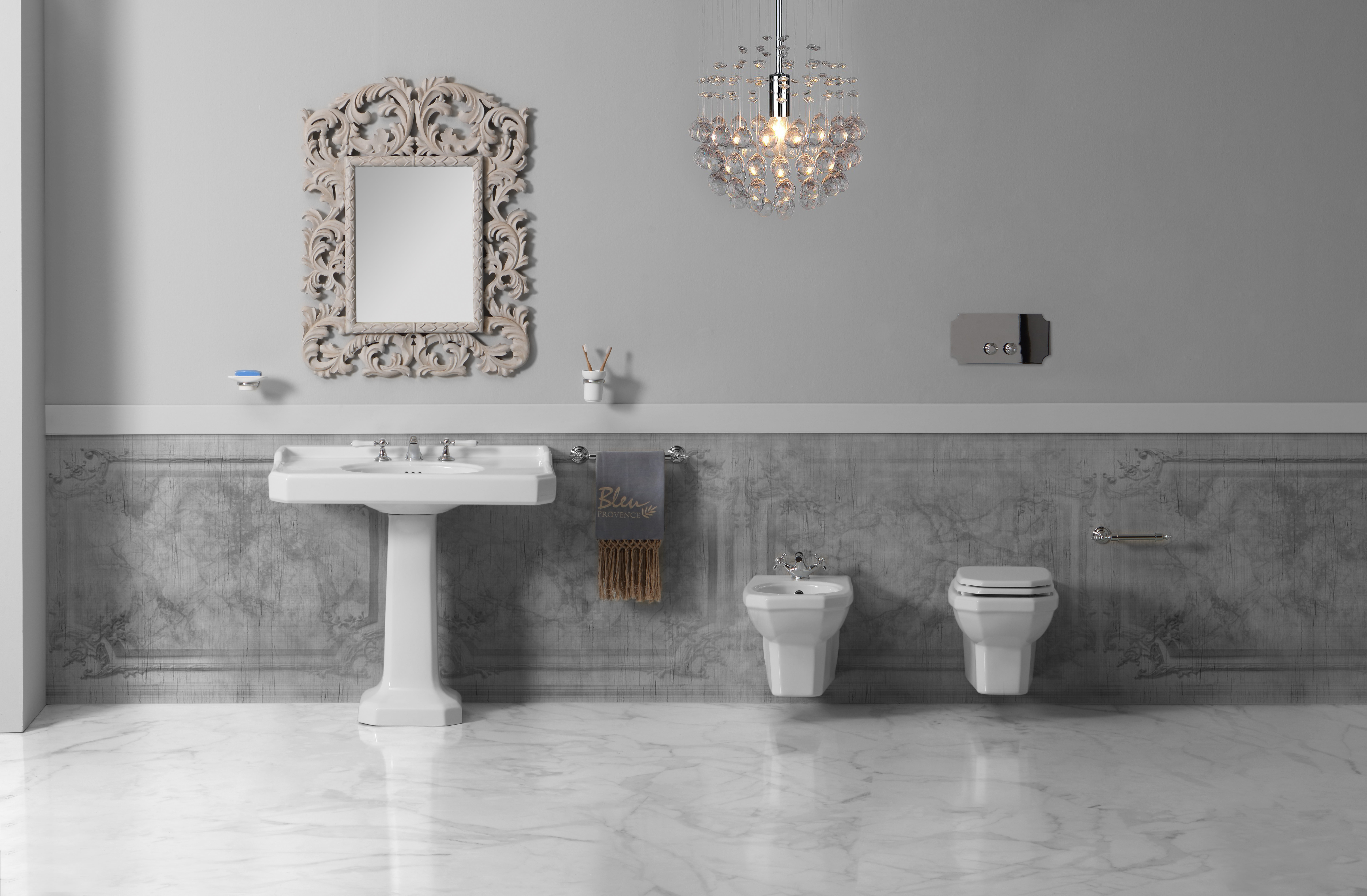 Klassiek wandtoilet 1920 retro model,wit