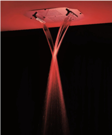 Inbouw thermostaatkraan MB2289 met douchekop 50x50cm met 2 watervallen, nozzles en een douche