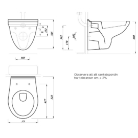 KSTH001 Klassiek retro wandtoilet / klassiek hangtoilet