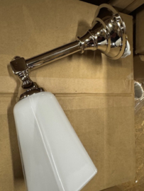 klassieke badkamer wandlamp  MB24 met rechte arm, chroom