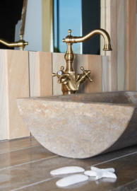 Klassieke wastafelkraan MB2206 in het brons met trekwaste