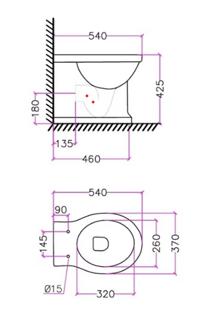 Back to wall toilet BP922