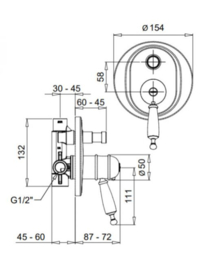 KSOX6-364 inbouw thermostaatkraan set chroom