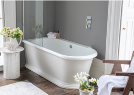 Klassiek douche hoekbad KSB0031 LINKS 170cm, wit met kleur optie