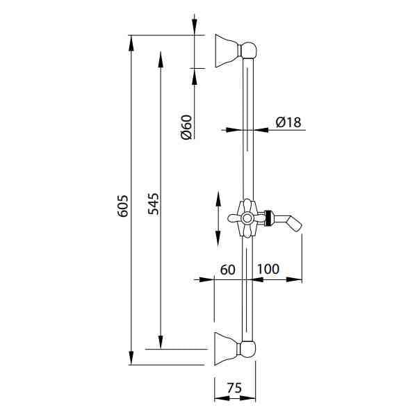 KSOX3-888 thermostatische inbouw douchekraan set met 30cm inbouwkop  brons