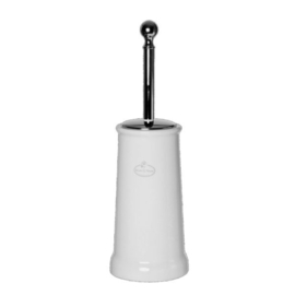 KMA44 toiletborstelhouder met keramische pot  staand model, chroom