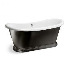 KSB0066 Klassiek Bateau bad 164cm, solid surface, wit