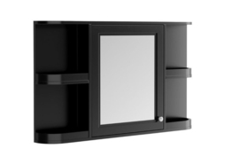 KSM0065B klassiek gebogen Frans meubel 120cm, zwart, Carrara top