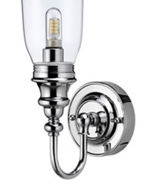KSAL0011 klassieke wandlamp  met opalineglas, nikkel