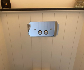 Klassieke witte toiletzitting KSTHZ003BN voor KSTH001 toiletten met geborsteld nikkelen soft close scharnieren
