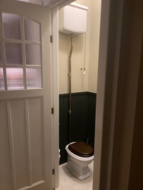 Toilet zitting wit, AR002BR  bronzen scharnieren voor Arcade toiletten