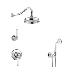 klassieke inbouwdouchekraan KSOX6-307compleet MET klassieke hoofddouche en handdouche, chroom