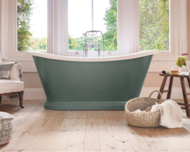 Grootste klassieke vrijstaande bad KSB0035 van 182x80cm, wit met kleur optie