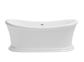 KSB0041 klassiek boot bad 170 x74cm met ingebouwde overloop chroom