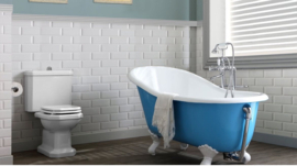 Klassiek  gietijzeren bad op pootjes Model KSB0003, 170cm model Slipper