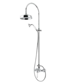 Klassieke thermostaatkraan set KSOX6-338 met keramische hendel en keramische handdouche, chroom